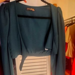 Hunter green Crop top